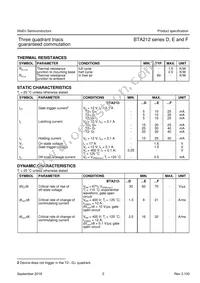 BTA212-600F Datasheet Page 3
