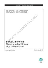 BTA212-800B Datasheet Cover