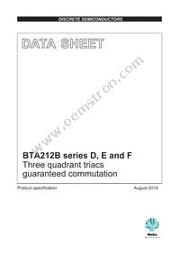 BTA212B-800E Datasheet Cover