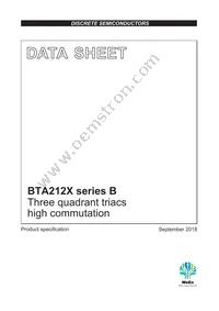 BTA212X-600B Datasheet Cover