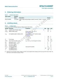 BTA216-600BT Datasheet Page 2