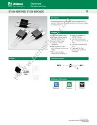 BTA25-800CW3G Datasheet Cover