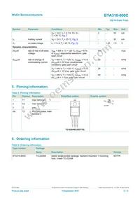 BTA310-800C Datasheet Page 2