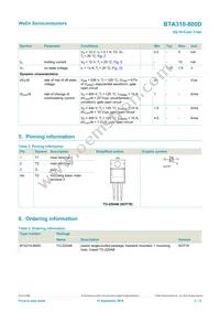 BTA310-800D Datasheet Page 2