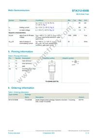 BTA312-600B/DG Datasheet Page 2