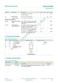 BTA312-600D/DG Datasheet Page 2