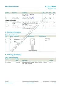 BTA312-800B Datasheet Page 2