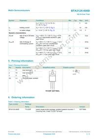 BTA312X-600D Datasheet Page 2