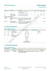BTA316-600C Datasheet Page 2