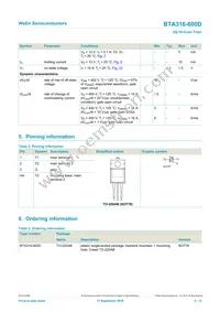 BTA316-600D Datasheet Page 2