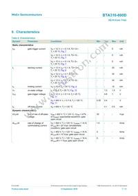 BTA316-600D Datasheet Page 7