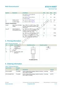 BTA316-600ET/DGQ Datasheet Page 2