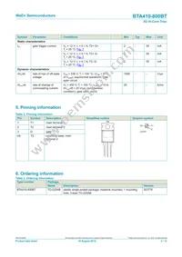 BTA410-800BT Datasheet Page 2