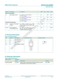 BTA410X-600BT Datasheet Page 2