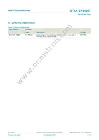 BTA412Y-600ETQ Datasheet Page 3