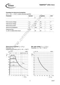 BTS115ANKSA1 Datasheet Page 4