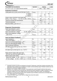 BTS307E3043 Datasheet Page 4