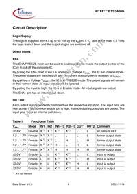 BTS3408G Datasheet Page 4