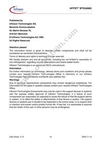 BTS3408G Datasheet Page 16