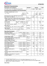 BTS410F2 E3062A Datasheet Page 3