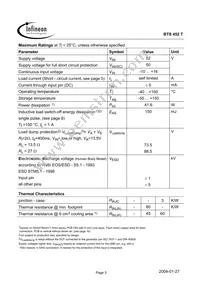 BTS452TT Datasheet Page 3