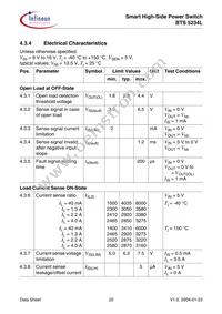 BTS5234LNT Datasheet Page 22