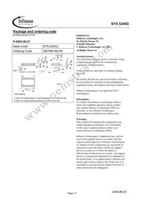 BTS5240GNT Datasheet Page 17