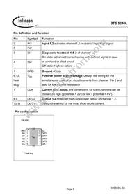 BTS5240LNT Datasheet Page 3