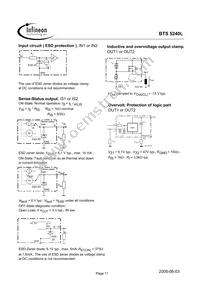 BTS5240LNT Datasheet Page 11