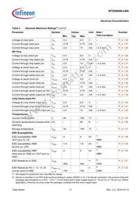 BTS54040LBAAUMA1 Datasheet Page 17