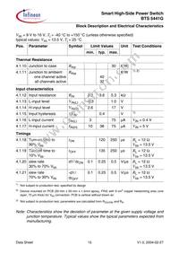 BTS5441G Datasheet Page 15