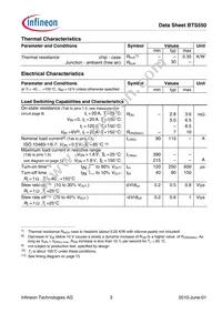 BTS550PE3146HKSA1 Datasheet Page 3