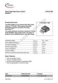 BTS6123B Datasheet Page 3