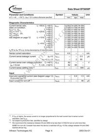 BTS650P E3180A Datasheet Page 6