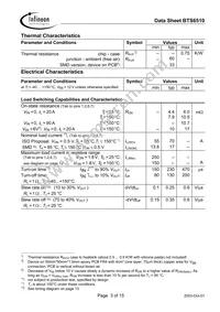 BTS6510B Datasheet Page 3