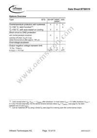 BTS6510B Datasheet Page 10