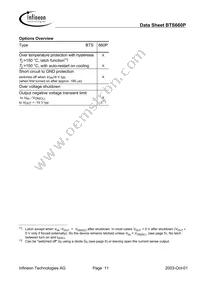 BTS660P E3180A Datasheet Page 11