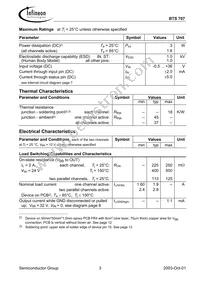 BTS707 Datasheet Page 3