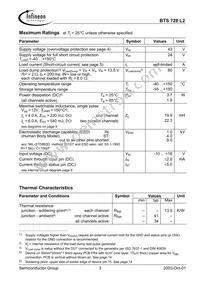 BTS728L2 Datasheet Page 3