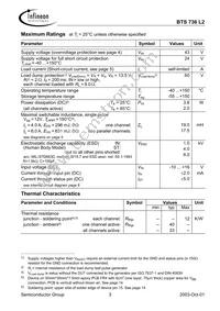 BTS736L2 Datasheet Page 3