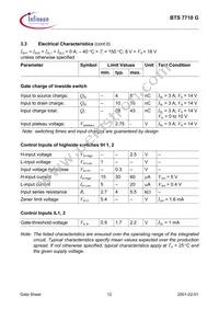 BTS7710GNUMA1 Datasheet Page 12