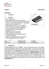 BTS7810KNTMA1 Datasheet Cover