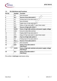 BTS7810KNTMA1 Datasheet Page 3