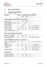 BTS7810KNTMA1 Datasheet Page 7