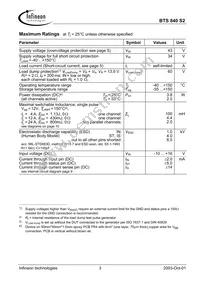 BTS840S2 Datasheet Page 3