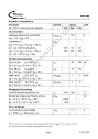 BTS949NKSA1 Datasheet Page 4
