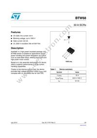 BTW68-1000RG Datasheet Cover
