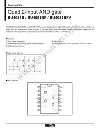 BU4081BFV-E2 Datasheet Cover