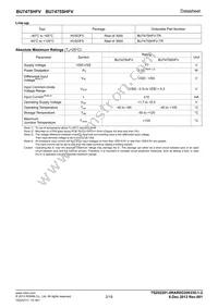 BU7475SHFV-TR Datasheet Page 2