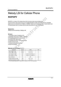 BU8763FV-E2 Datasheet Cover